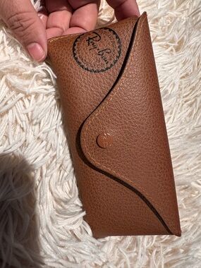 Ray-Ban Brown Leather Eyeglass Case